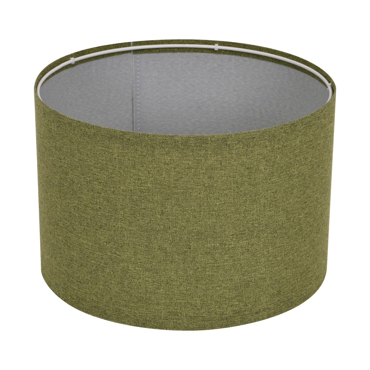 Sofia 300mm Moss Green Linen Drum Shade Fabric Only-img-1
