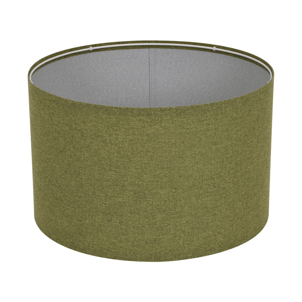 Sofia 400mm Moss Green Linen Drum Shade Fabric Only-img-1
