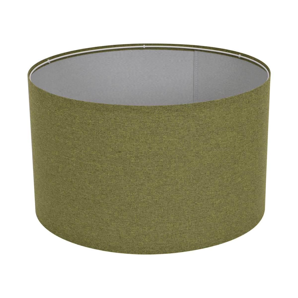 Sofia 500mm Moss Green Linen Drum Shade Fabric Only-img-1
