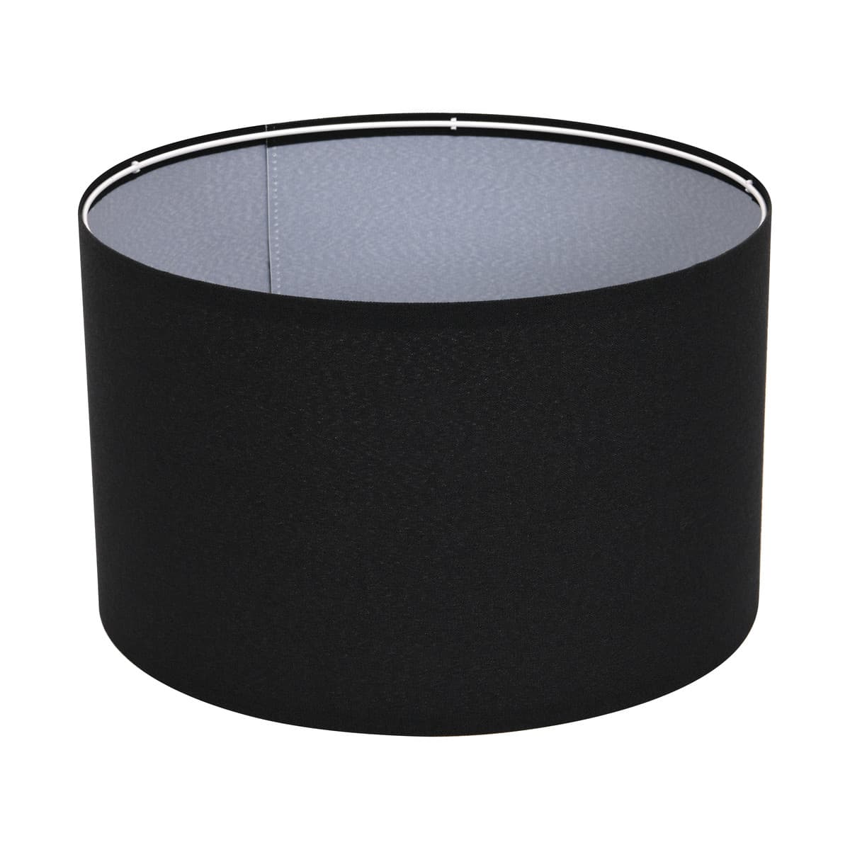 Sofia 400mm Black Linen Drum Shade Fabric Only-img-1