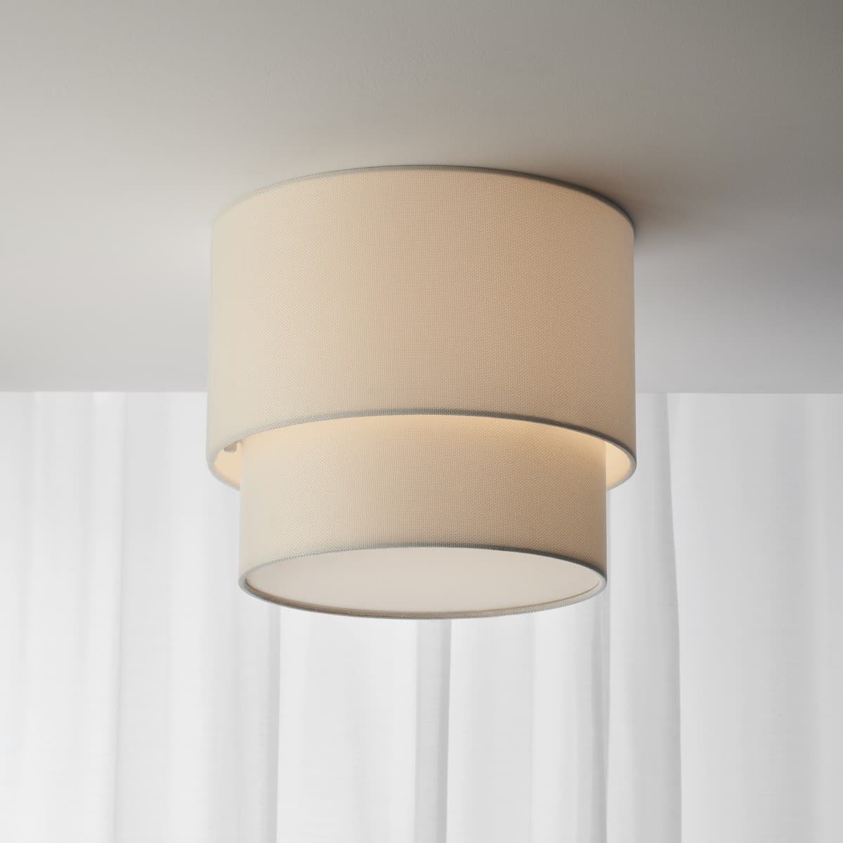 Darly Double Drum Shade in White-img-2