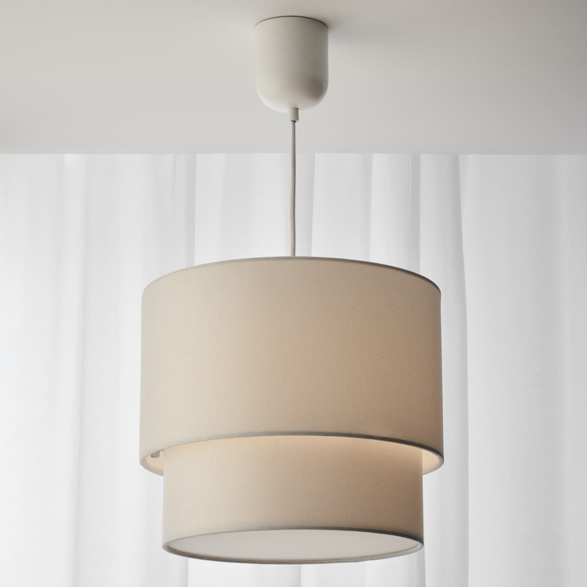 Darly Double Drum Shade in White-img-3