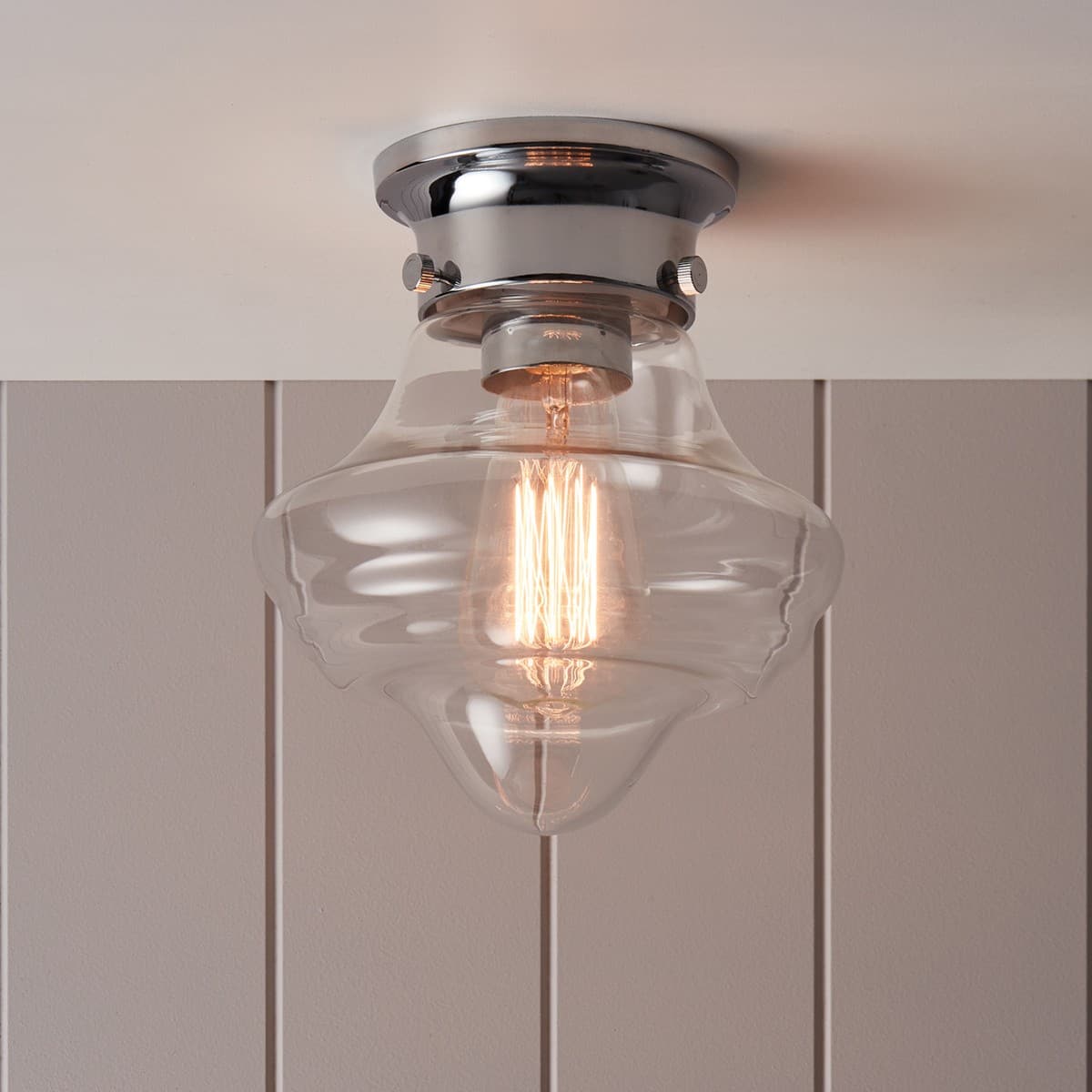Hamilton 1 Light DIY Batten Fix in Chrome/Clear-img-2