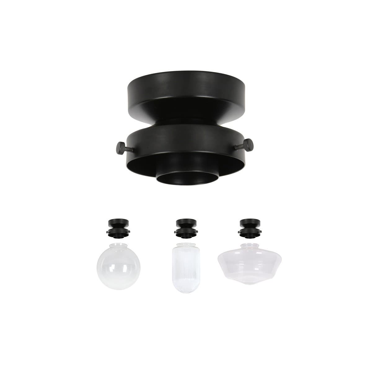 Chrysler 1 Light Batten Fix Holder in Black-img-2