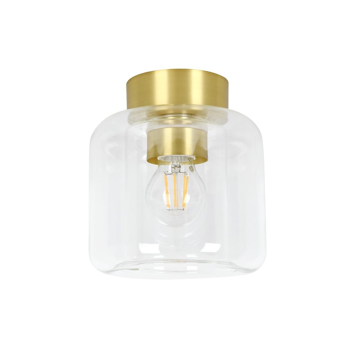 Sia 1 Light Batten Fix in Brass with Clear Glass-img-1