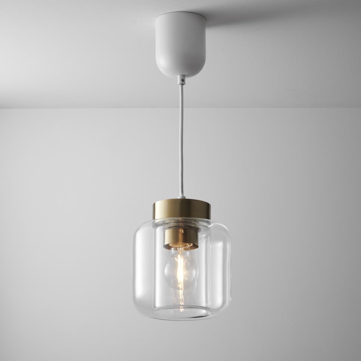 Sia 1 Light Batten Fix in Brass with Clear Glass-img-2