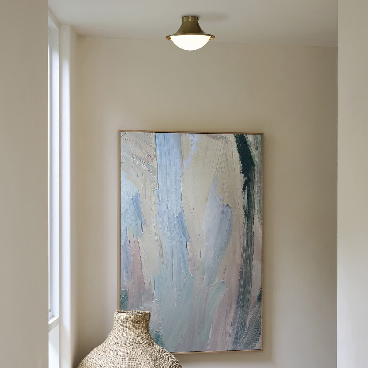 Maine 1 Light Batten Fix in Brass