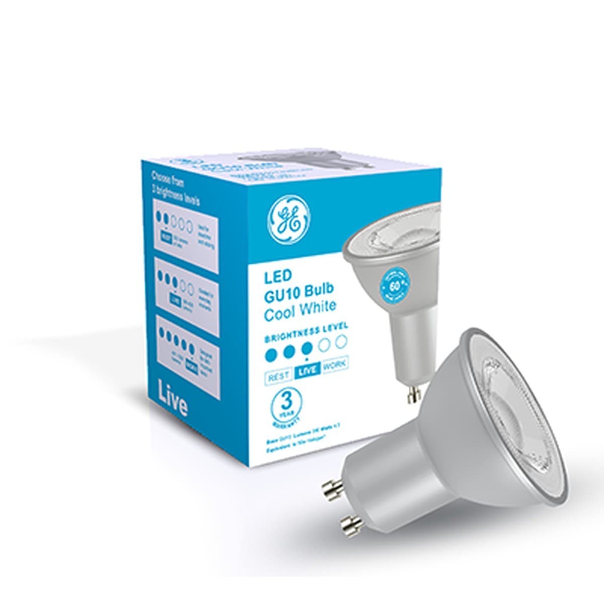 GE 3.4W GU10 Globe in Cool White-img-3