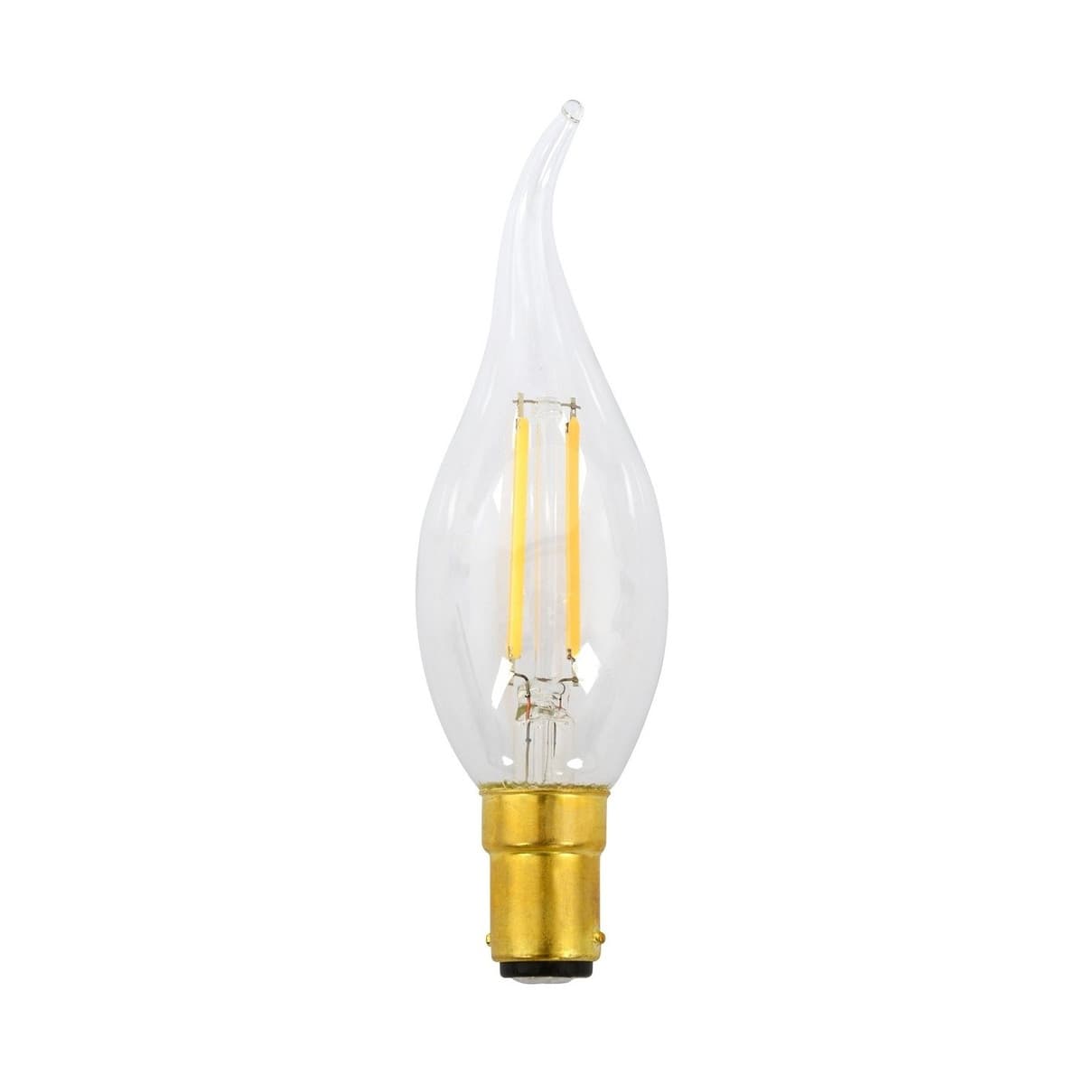 GE 4.8W Dimmable Clear Candle Tip SBC LED Globe in Warm White-img-1