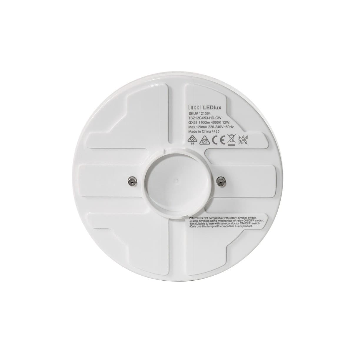 Lucci 12W 128mm GX53 LED 3 Step Dimmable globe in Cool White-img-2