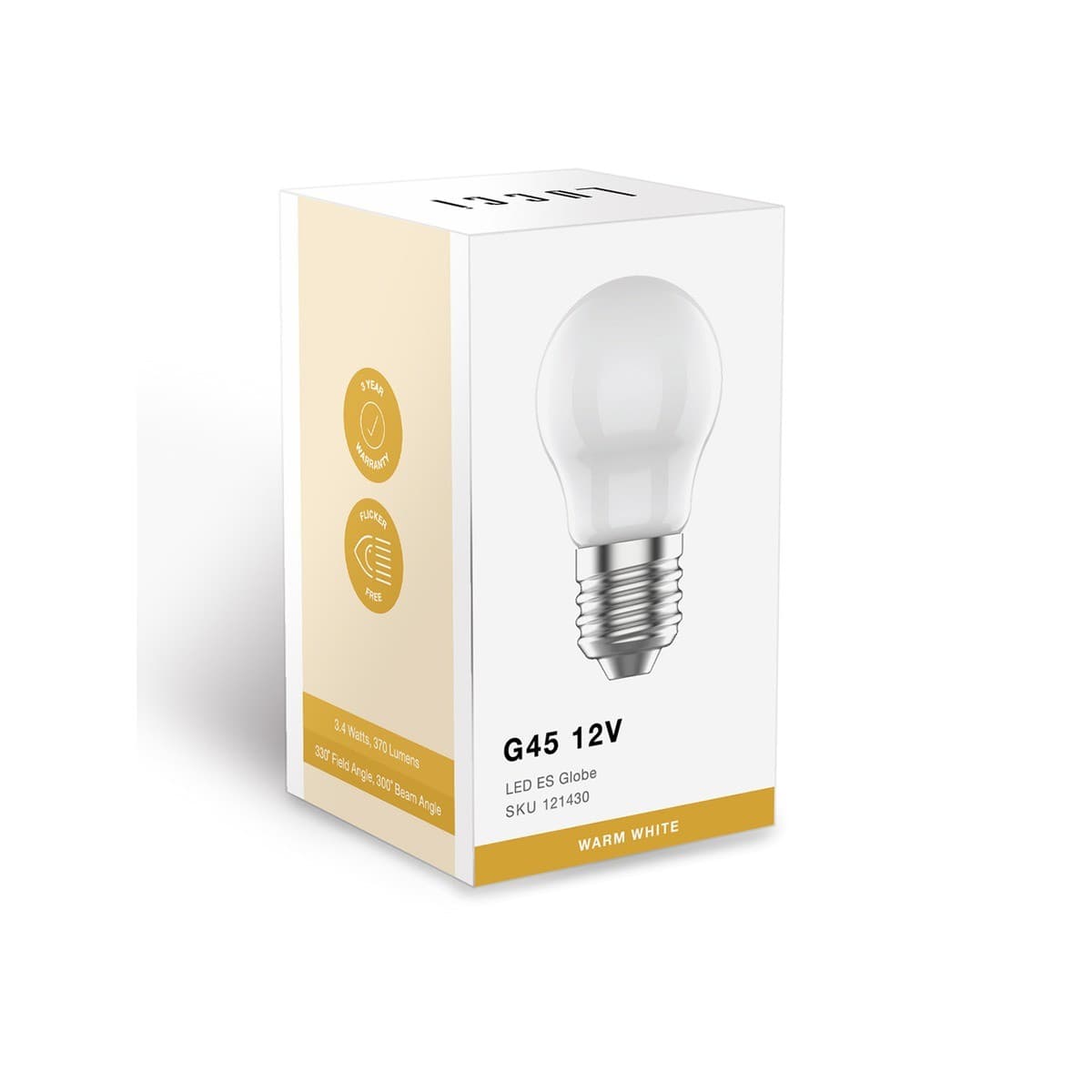 Lucci 3.4W ES G45 12V Globe in Warm White