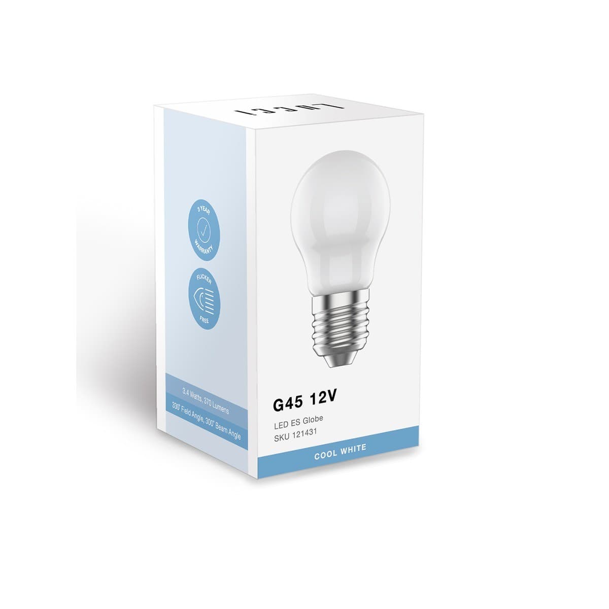 Lucci 3.4W ES G45 12V Globe in Cool White