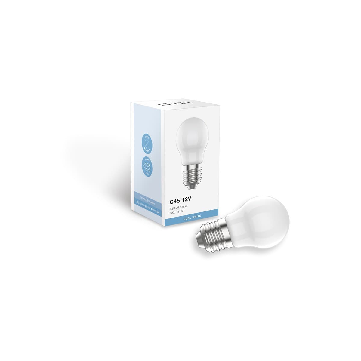 Lucci 3.4W ES G45 12V Globe in Cool White