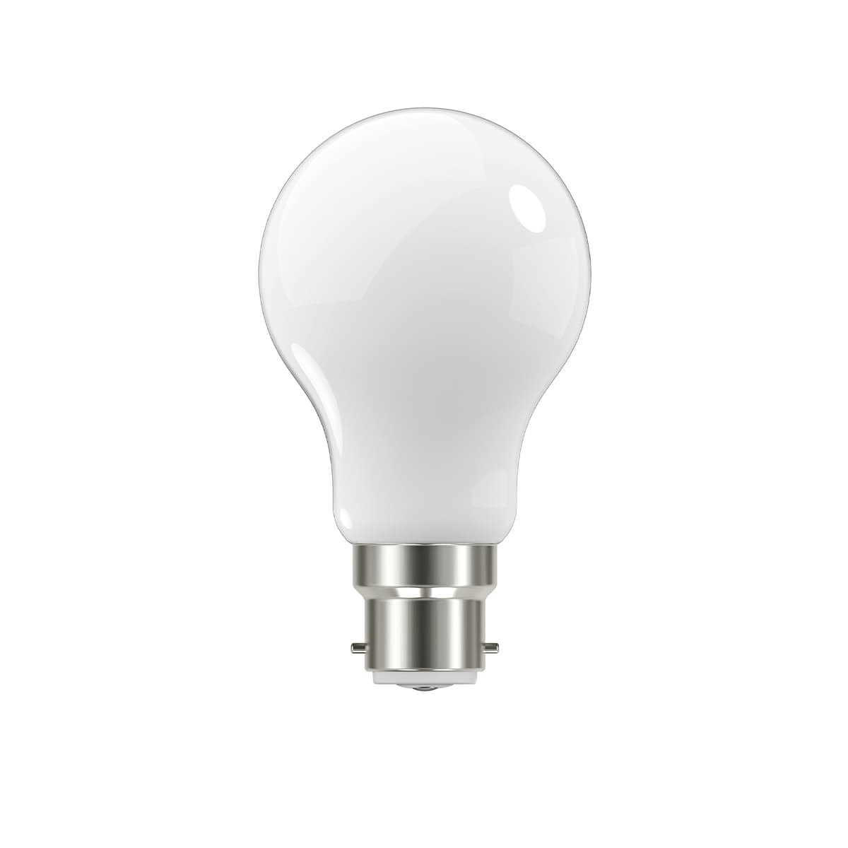 GE 7.5W Glass Opal BC LED GLS Globe in Cool White