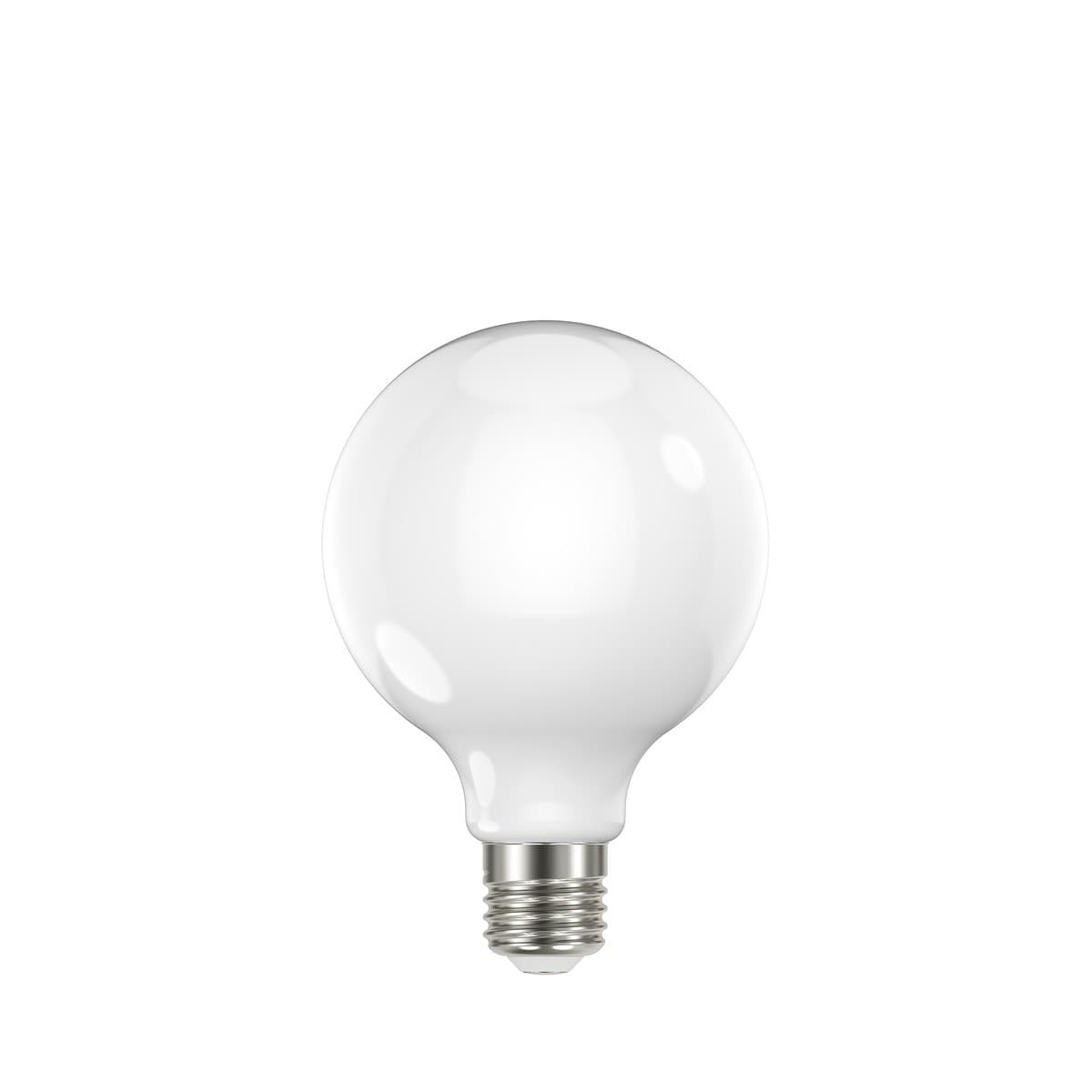 GE 7.6W Glass Opal Dimmable LED G95 ES Globe in Cool White-img-1
