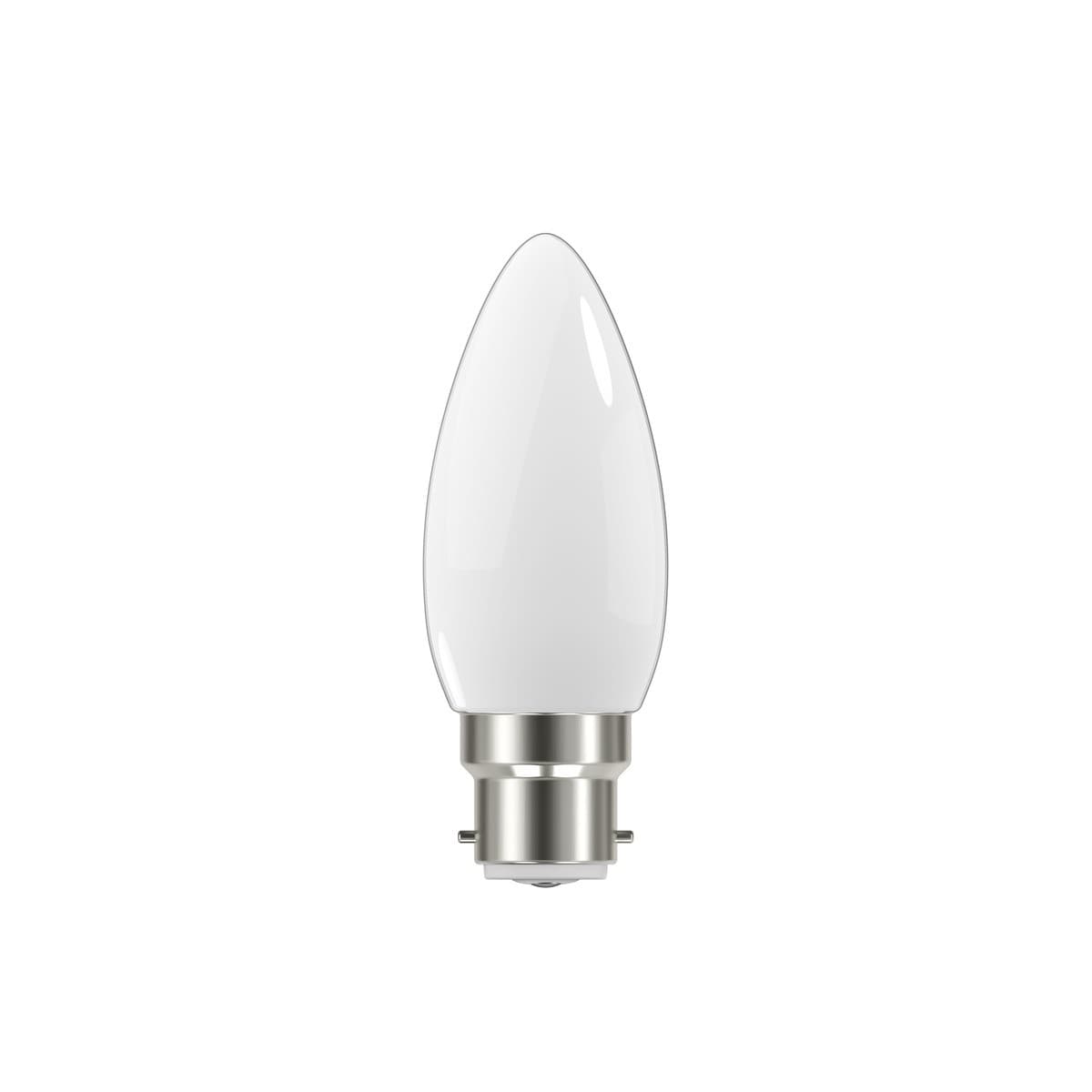 GE 2.8W LED Opal BC Candle Warm White Globe-img-1