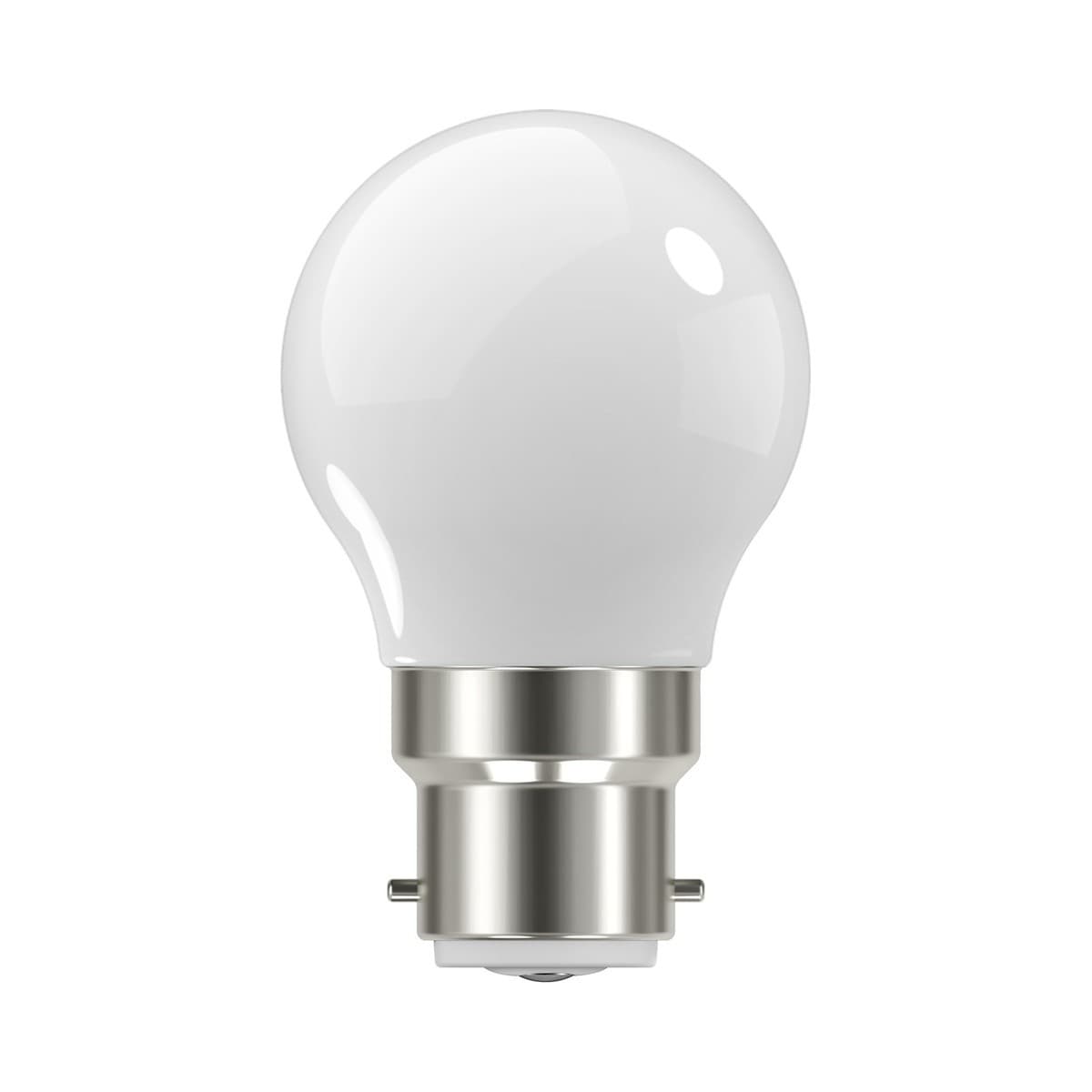 GE 5.2W LED Opal BC Fancy Round Warm White Globe-img-1