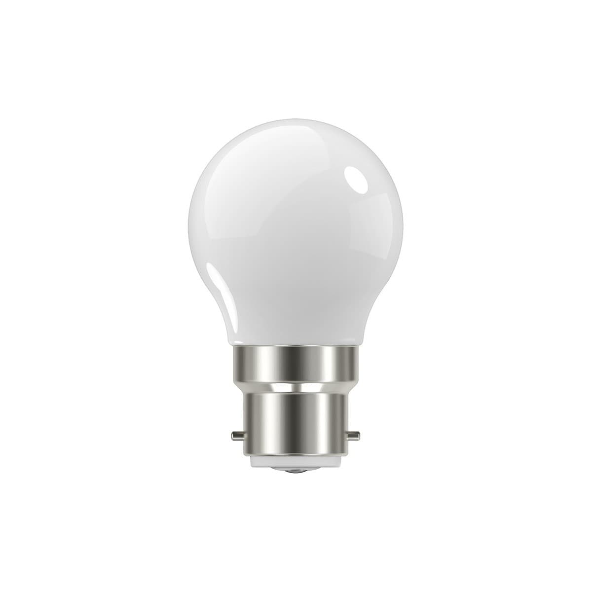 GE 5.5W LED Opal BC Dimmable Fancy Round Warm White Globe-img-1