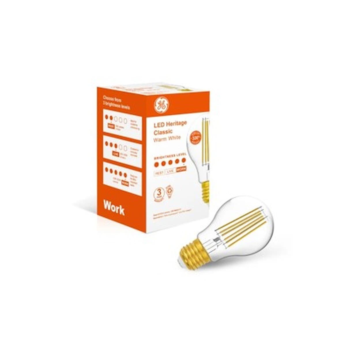 GE 9.5W Heritage LED GLS ES Globe in Warm White-img-1