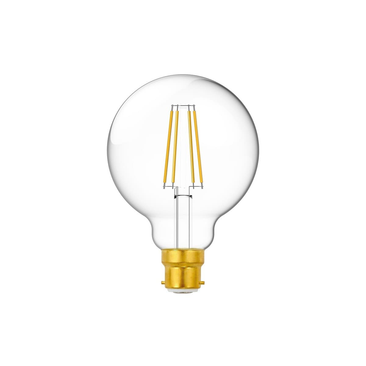 GE 7W Clear LED G95 BC Globe in Warm White-img-1