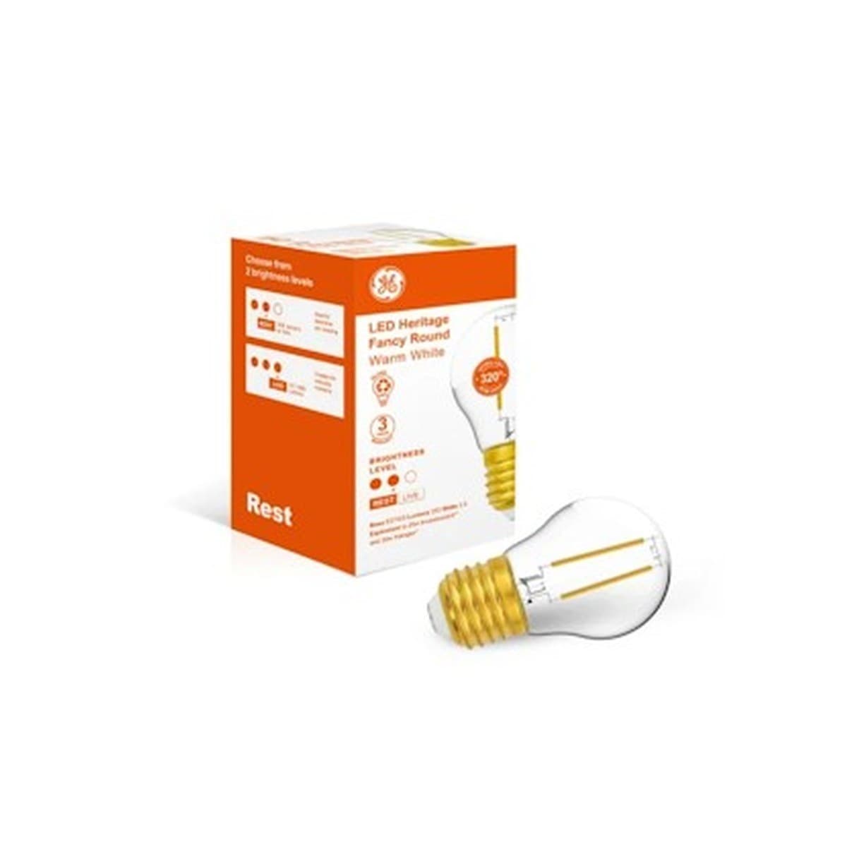 GE 2.5W Heritage LED Fancy ES Globe in Warm White-img-1