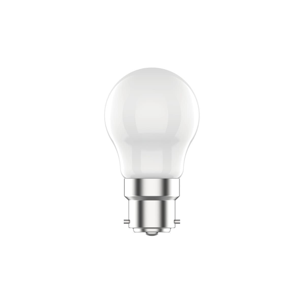 GE 6.5W LED Opal BC Dimmable Fancy Round Globe in Warm White-img-1