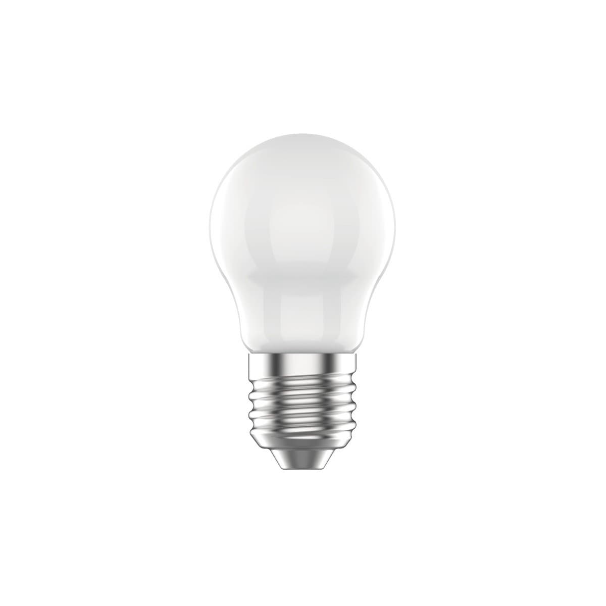 GE 6.5W LED Opal ES Dimmable Fancy Round Globe in Warm White