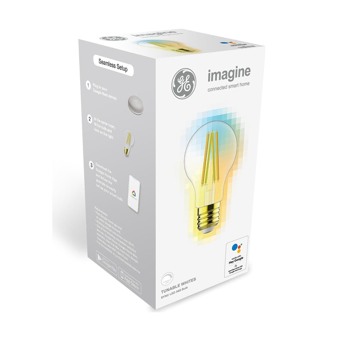 GE Imagine Sync 6.5W ES CCT LED Dimmable Smart Heritage A60 Globe-img-2