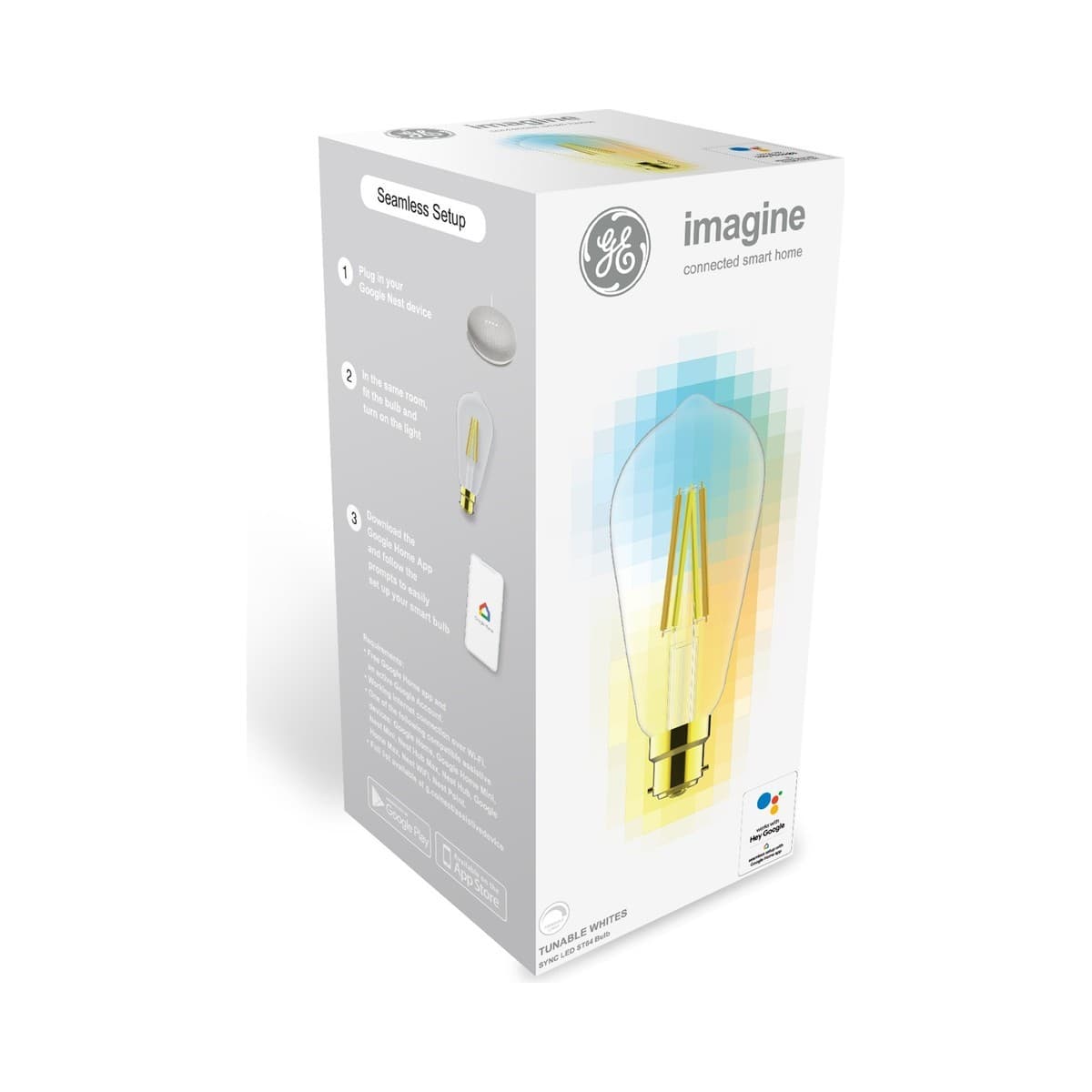 GE Imagine Sync 6.5W BC CCT LED Dimmable Smart Heritage Pilot Globe-img-4