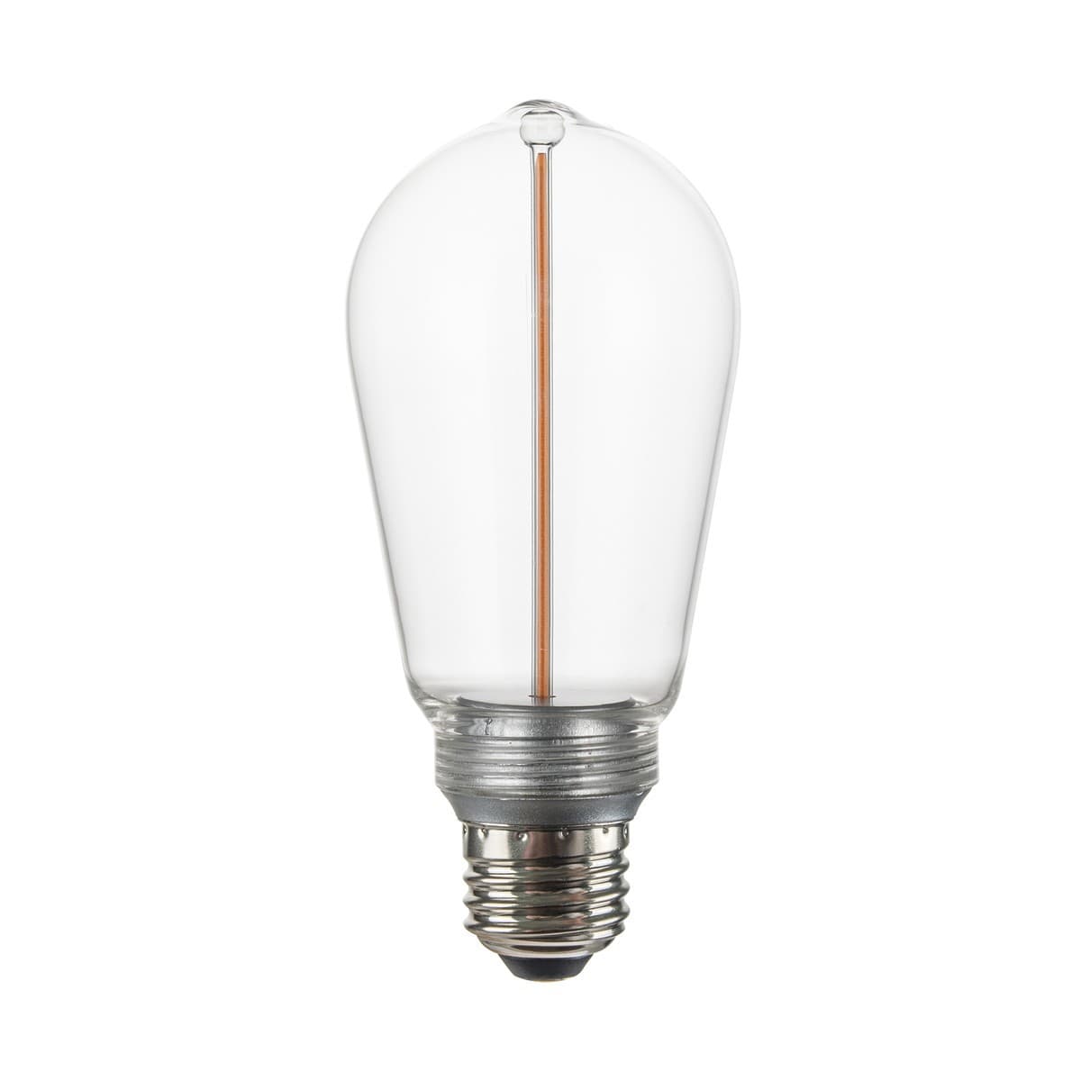 Lucci Sole 3W LED ST64 Pilot ES Globe with Clear Glass in Warm White-img-2