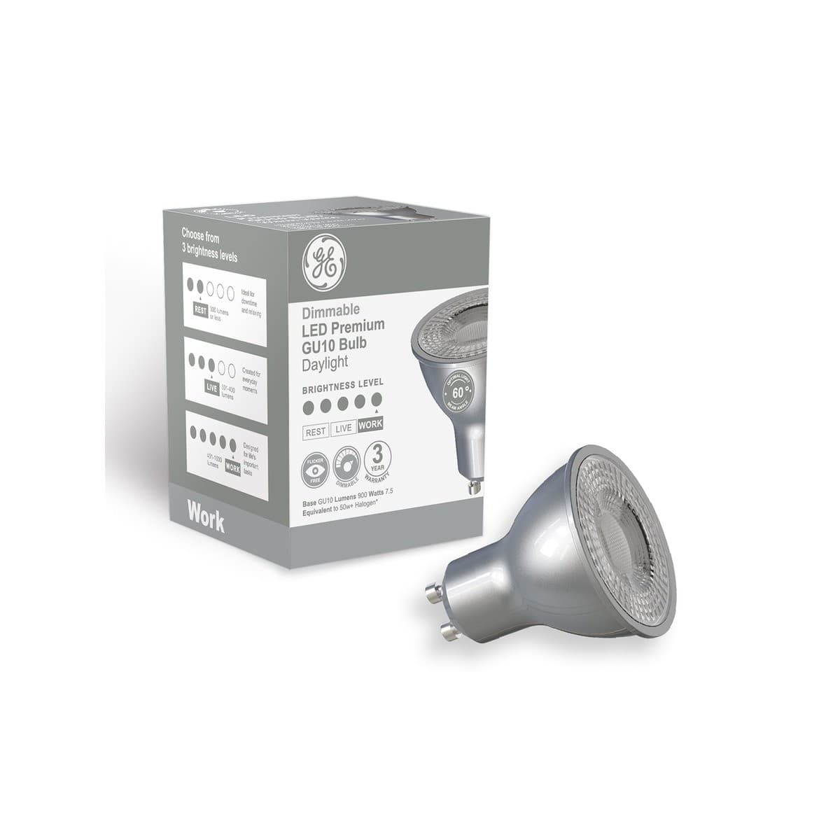 GE 7.5W Premium Dimmable GU10 Globe in Day Light-img-1