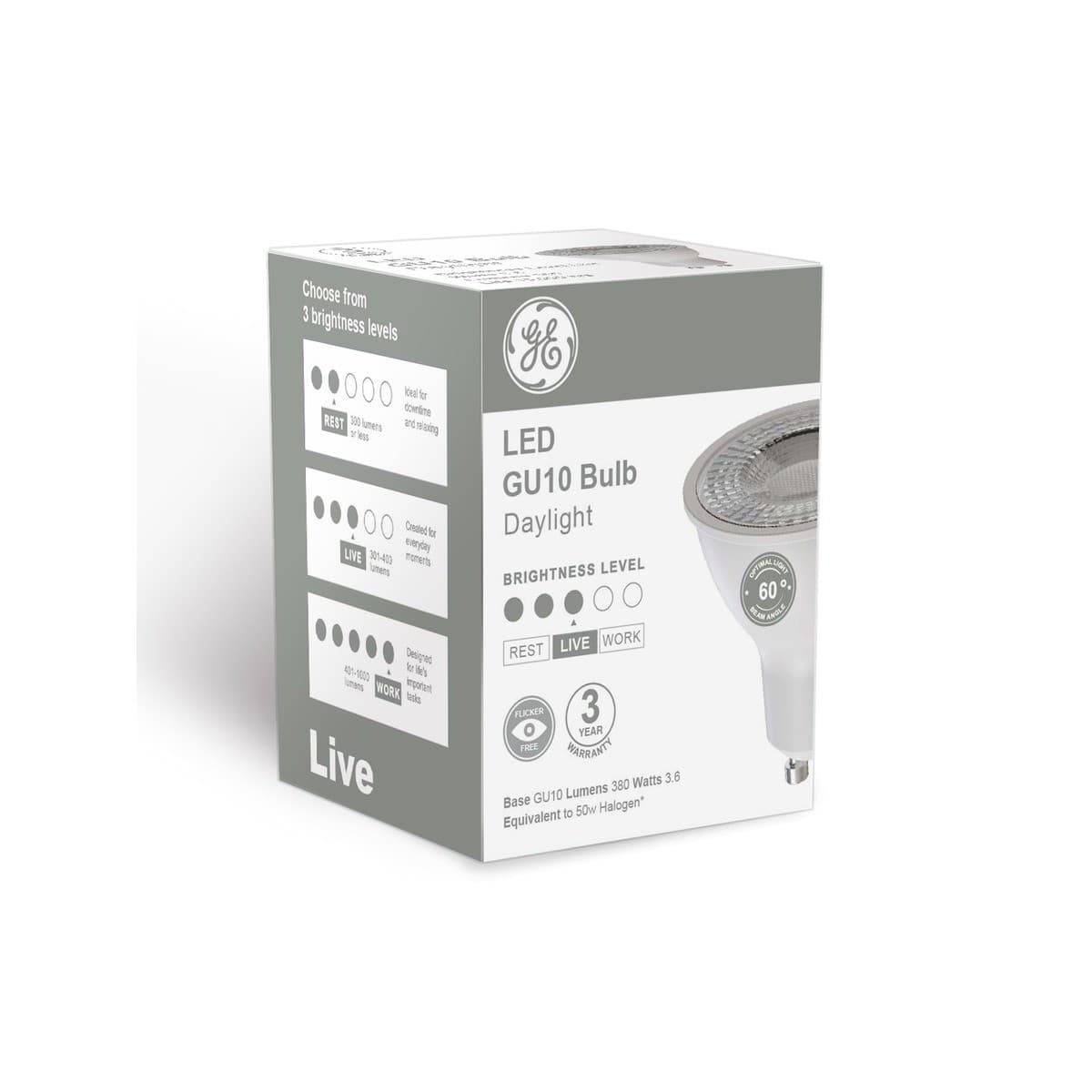 GE 3.6W GU10 Globe in Day Light-img-2
