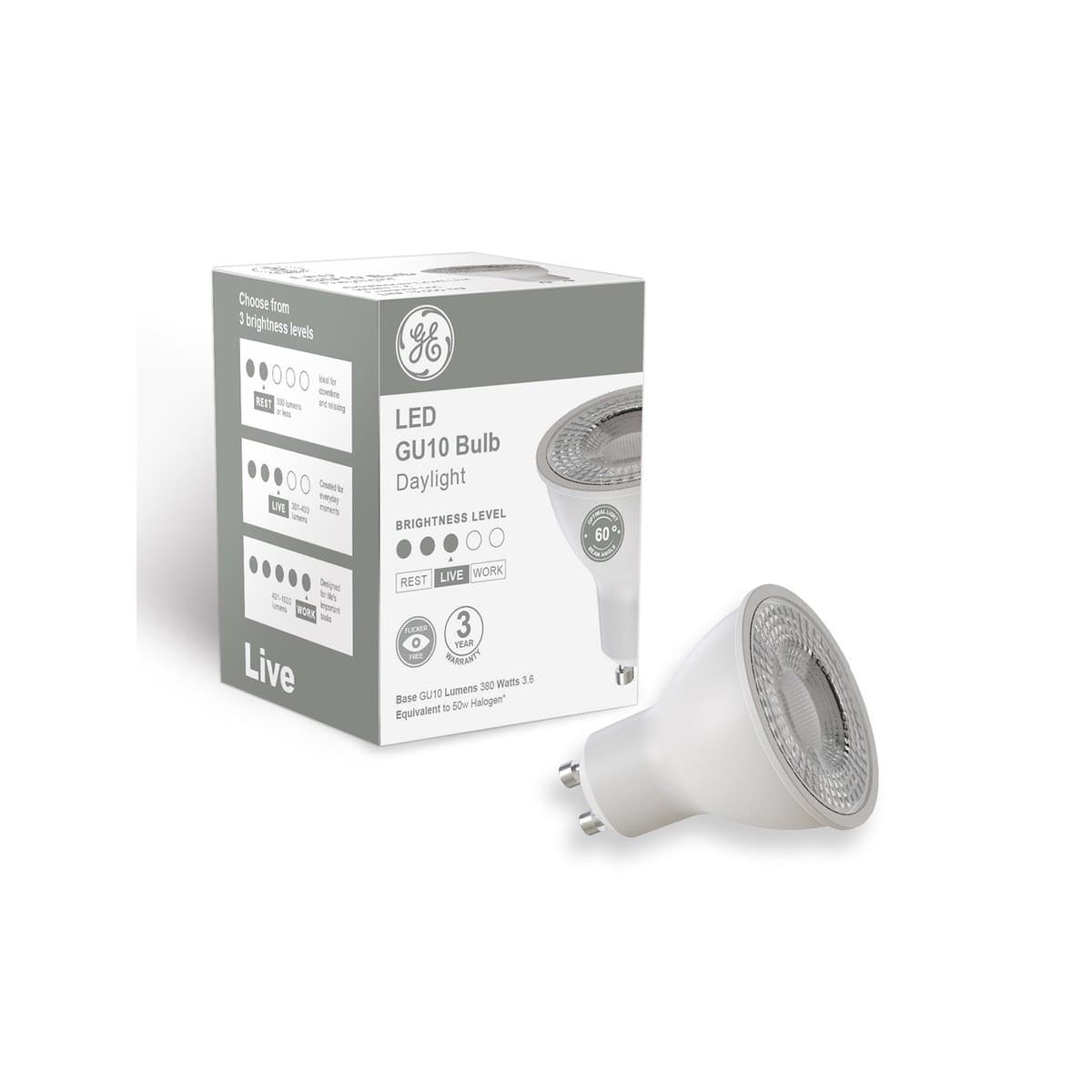 GE 3.6W GU10 Globe in Day Light-img-3