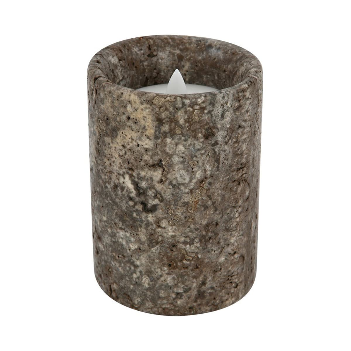 Haus & Co LED Candle in Silver Travertine-img-1