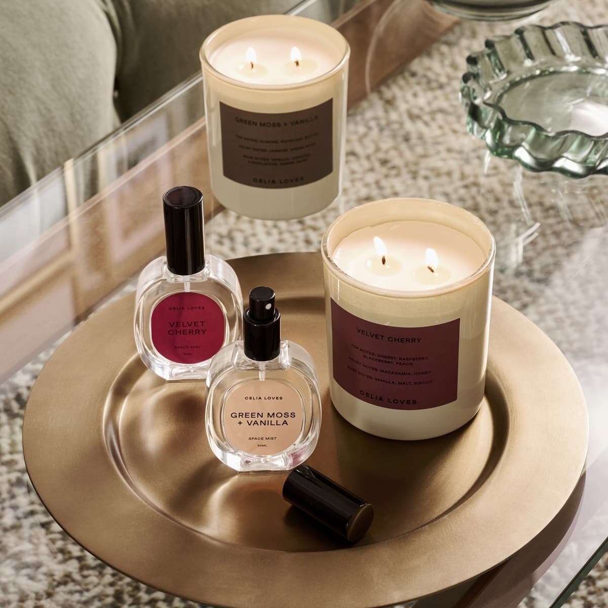 Celia Loves Large Candle in Green Moss + Vanilla Fragrance-img-4