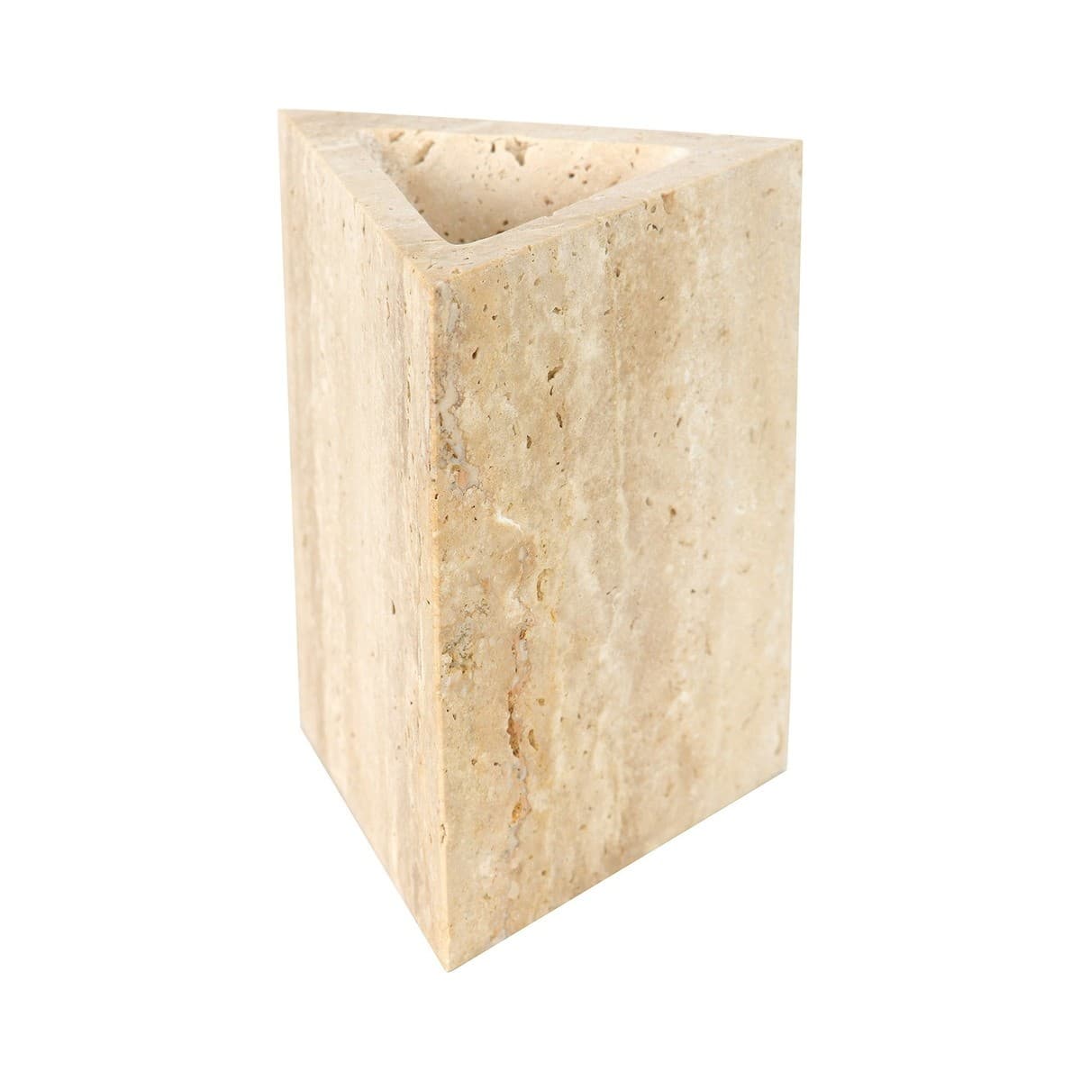 Haus & Co Pillar Incense Holder in Natural Travertine-img-1