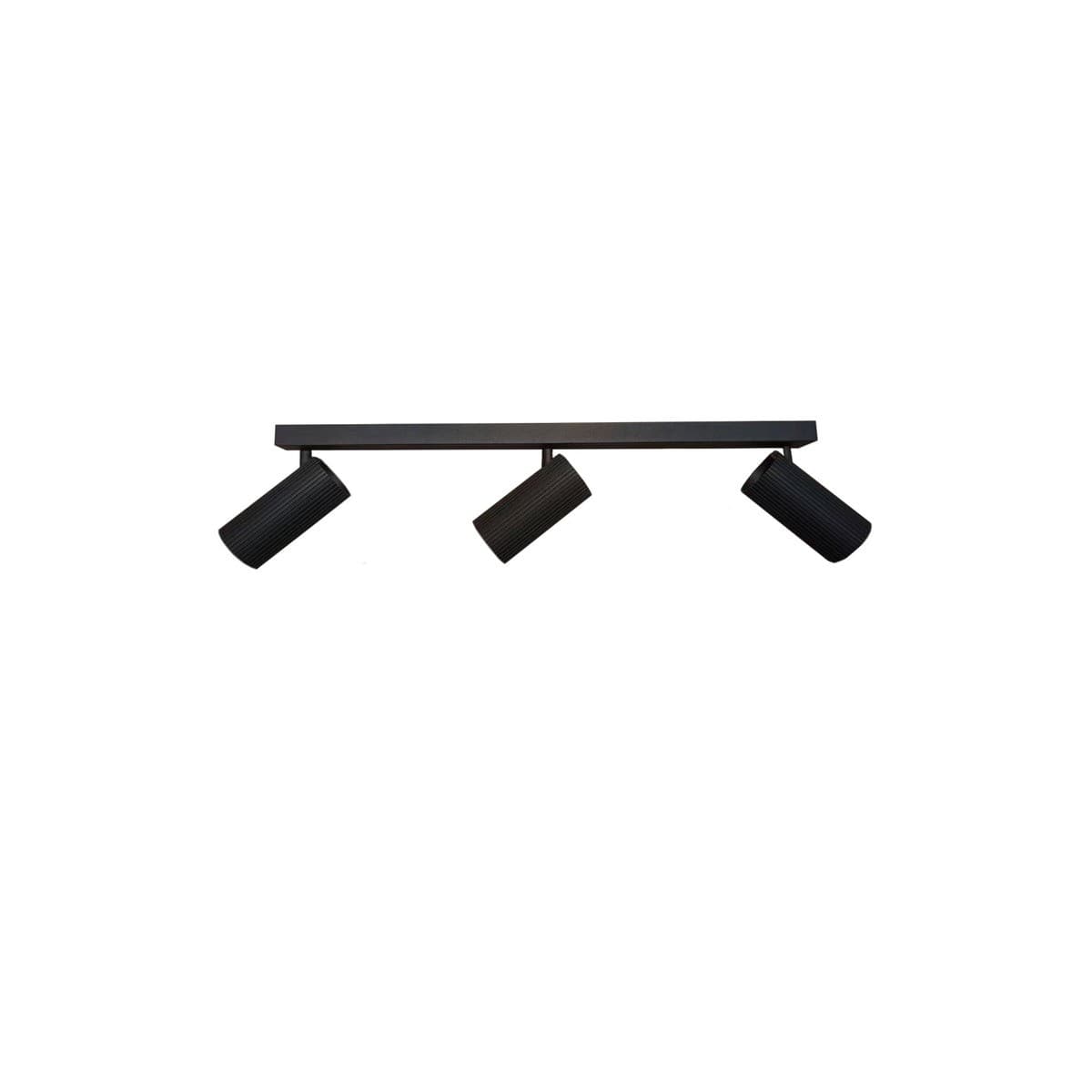 Jessy 3 Light Bar Spot in Ribbed Black-img-1