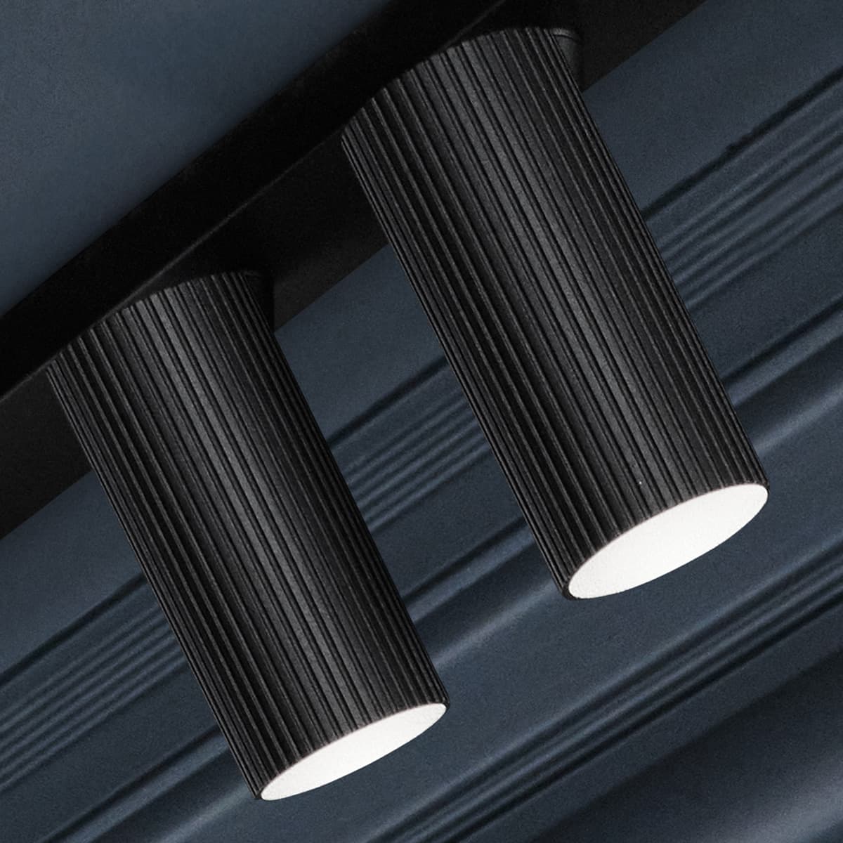 Jessy 6 Light Bar Spot in Ribbed Black-img-3