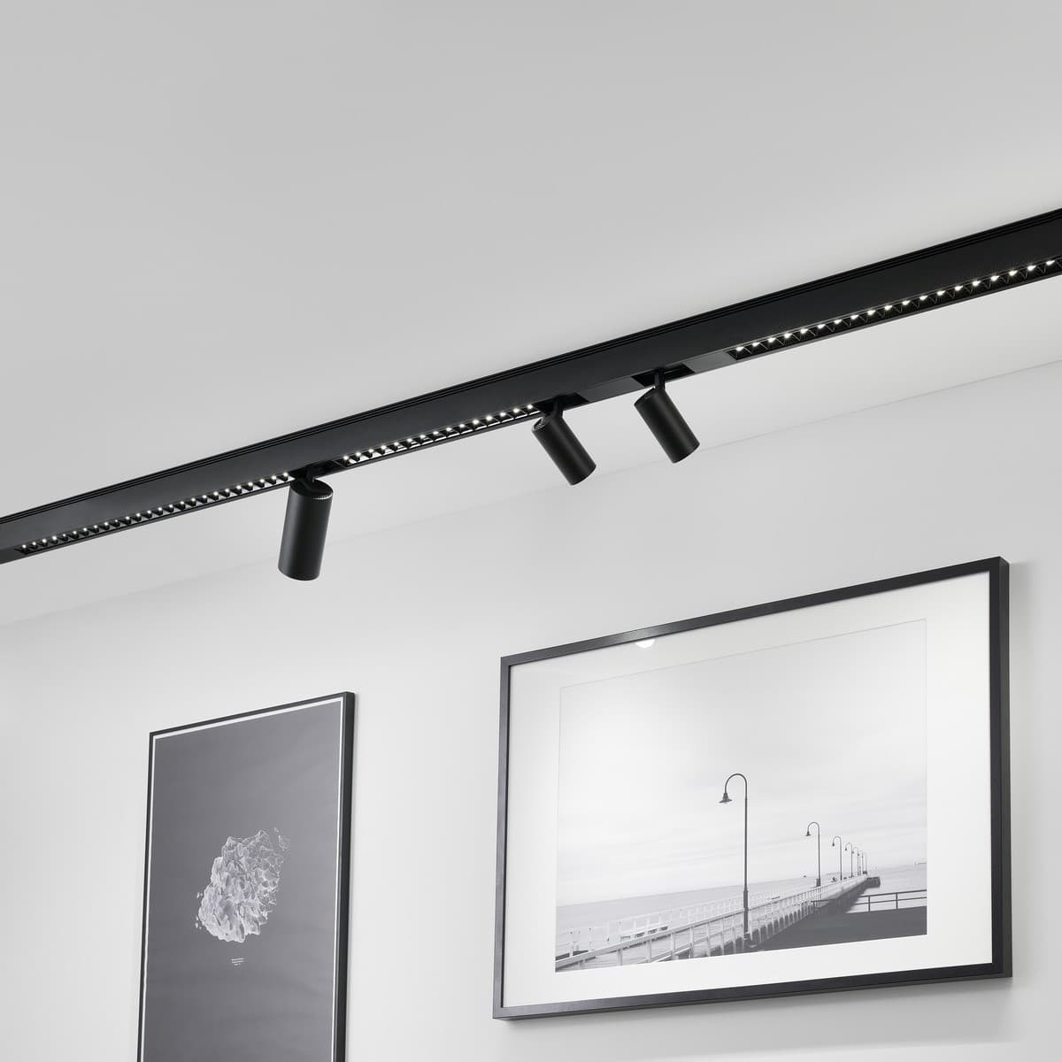 MFL Induction Medium Cylinder Track Light in Black-img-4