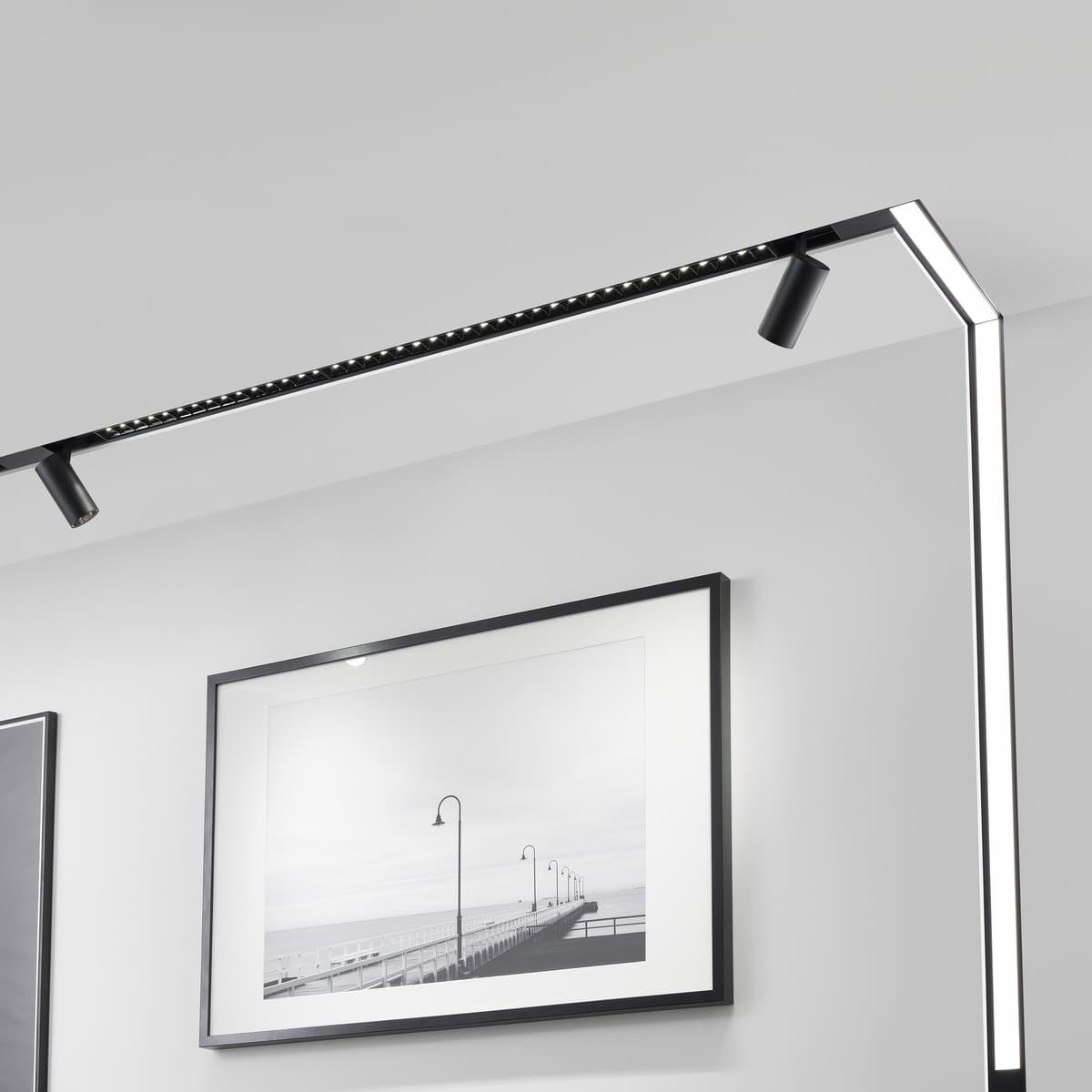 MFL Induction 25 Light COB Linear Track Light in Black