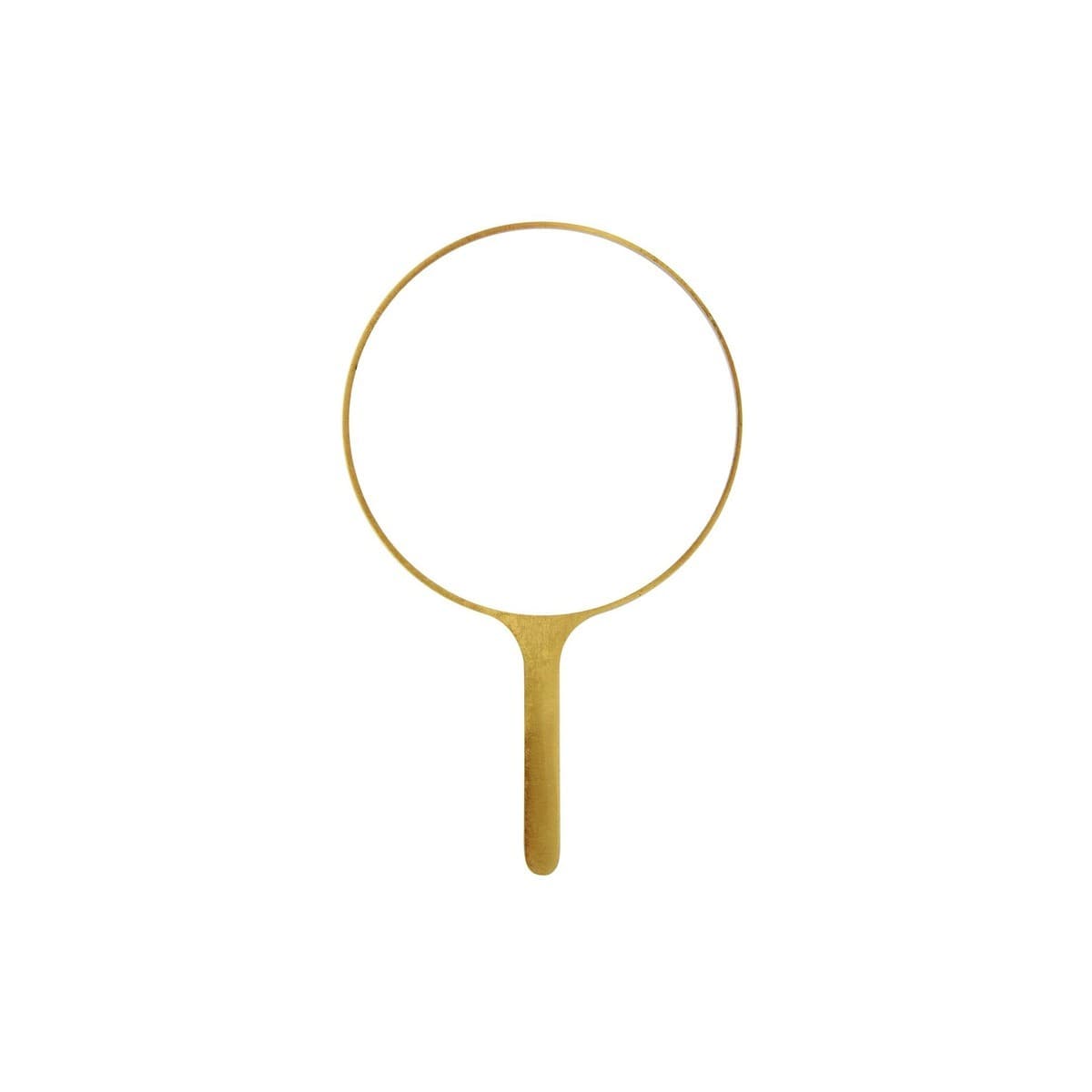 MFL Script Decoration Handle in Brass-img-1