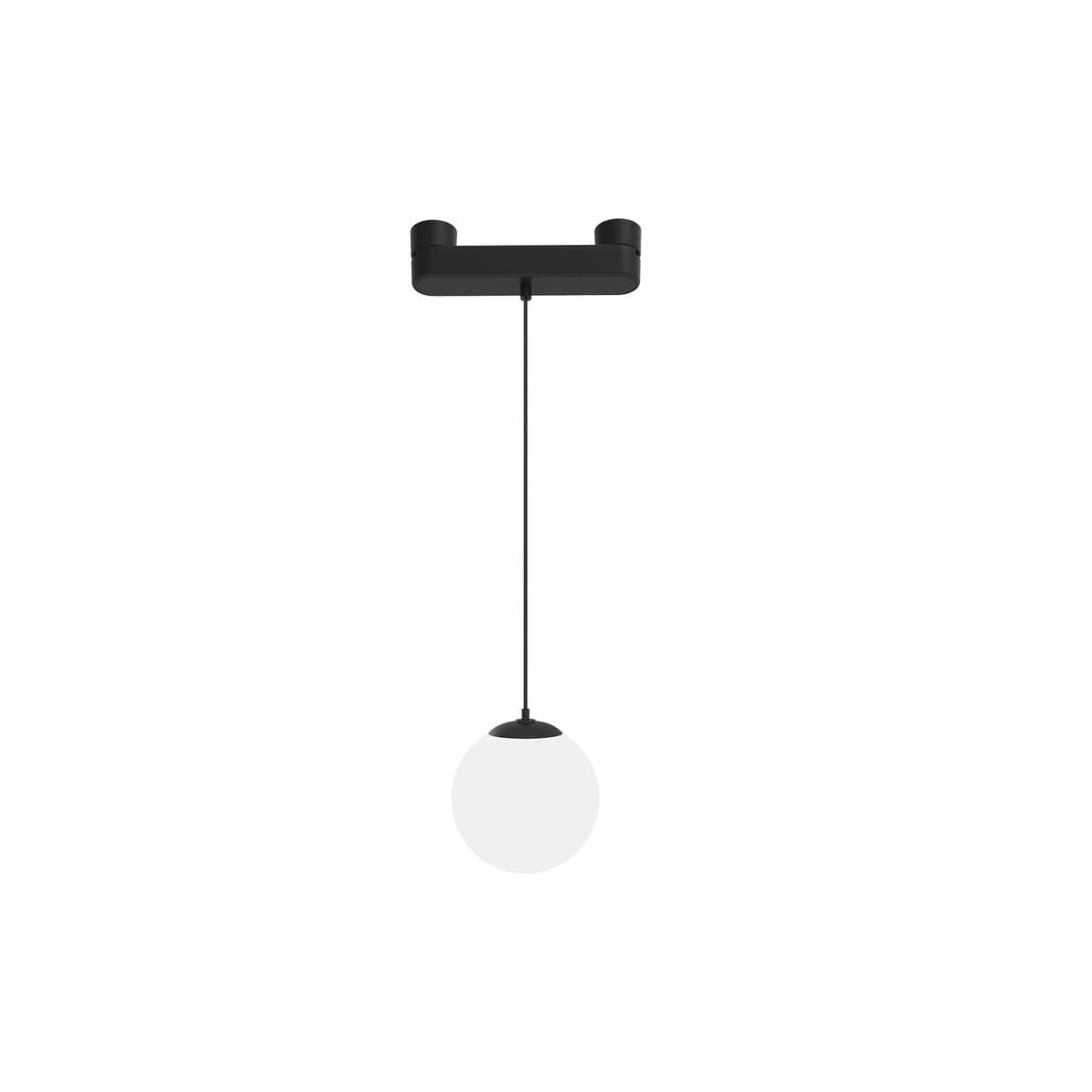 Skywire 24V LED Ball Pendant in Black with Opal Shade-img-1
