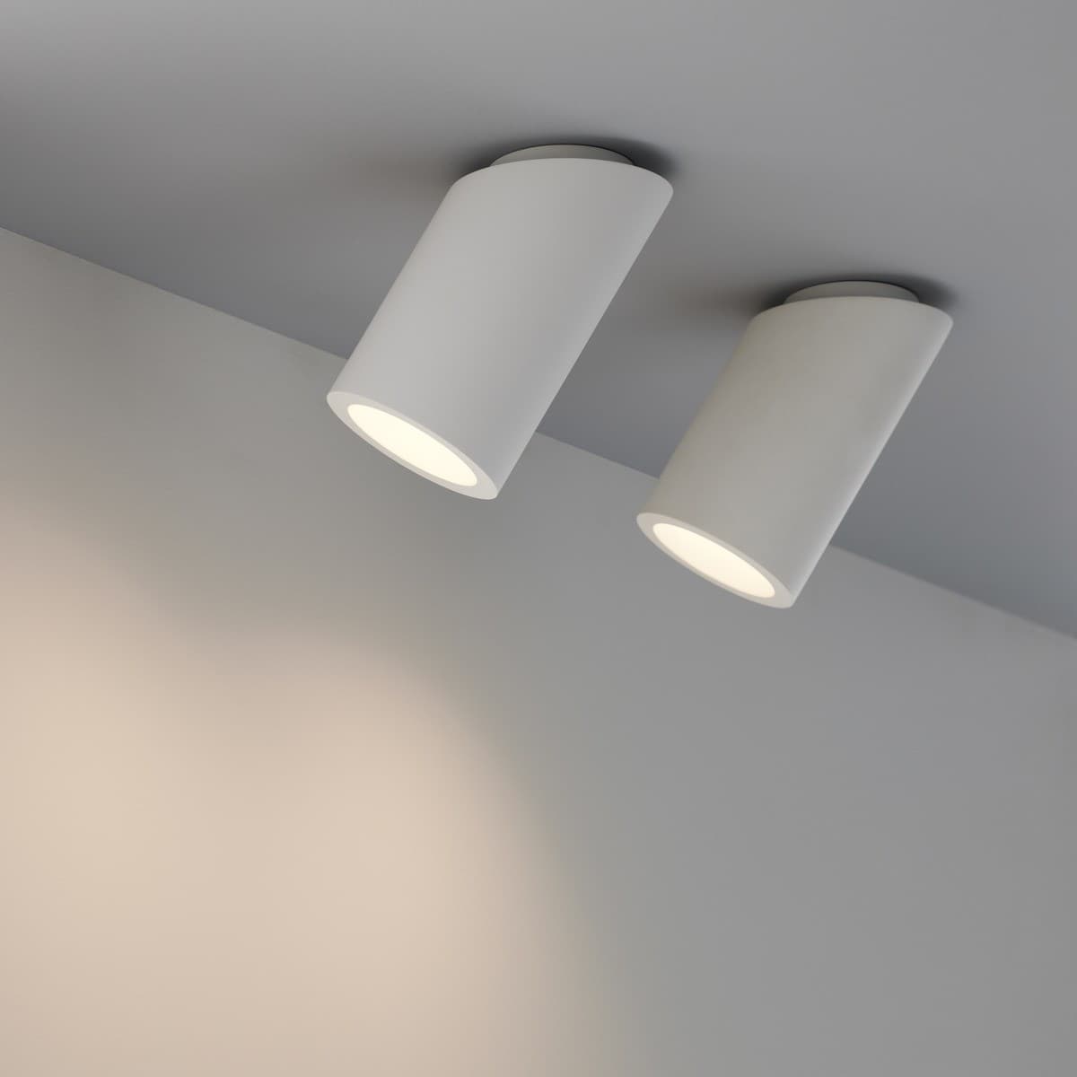 MFL Gypsum 1 Light Adjustable Flat Spot Light in White-img-3