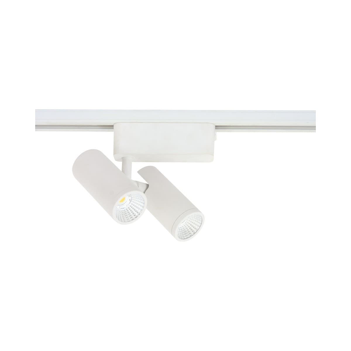 Panorama 2 Light LED Track Spot in White
