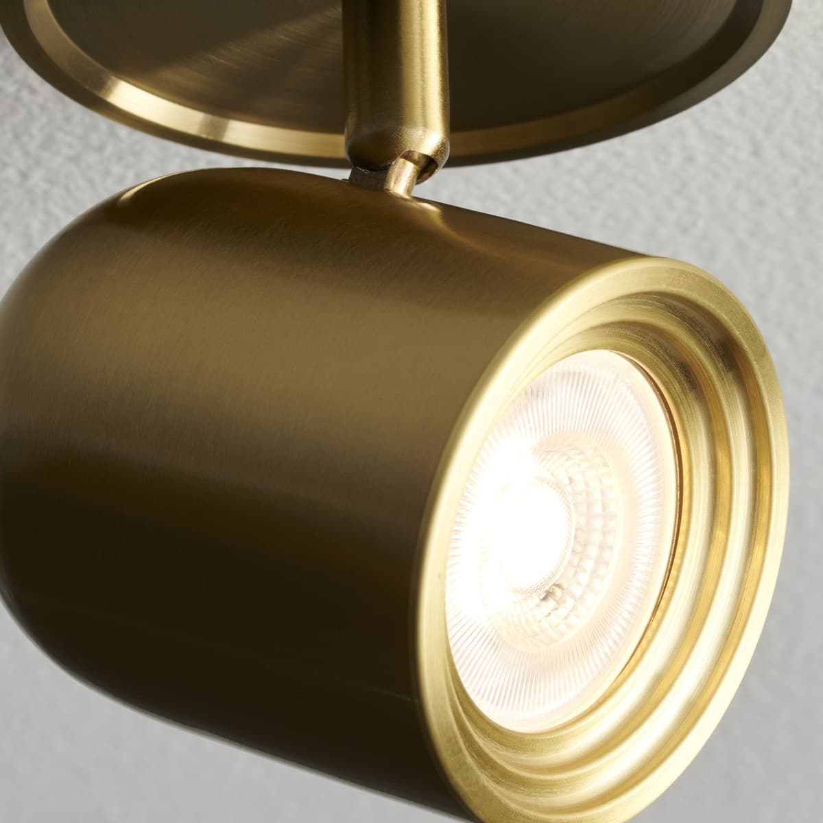 Rok 1 Light Spotlight in Aged Brass
