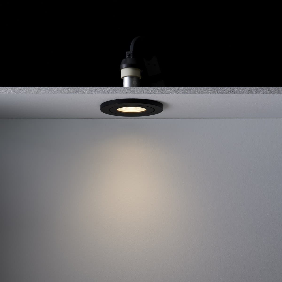 Podean GU10 Tilt Frame Only Recessed 72mm Cut Out Downlight in Black-img-7
