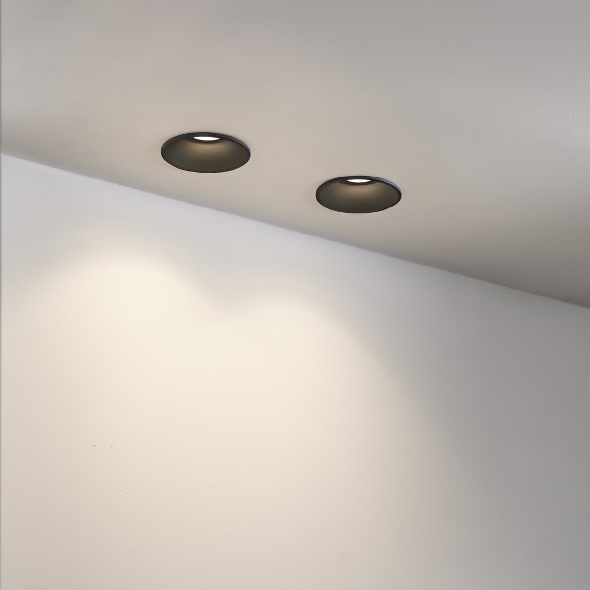 Podean GU10 Dish Tilt Frame Only Recessed 94mm Cut Out Downlight in Black-img-5