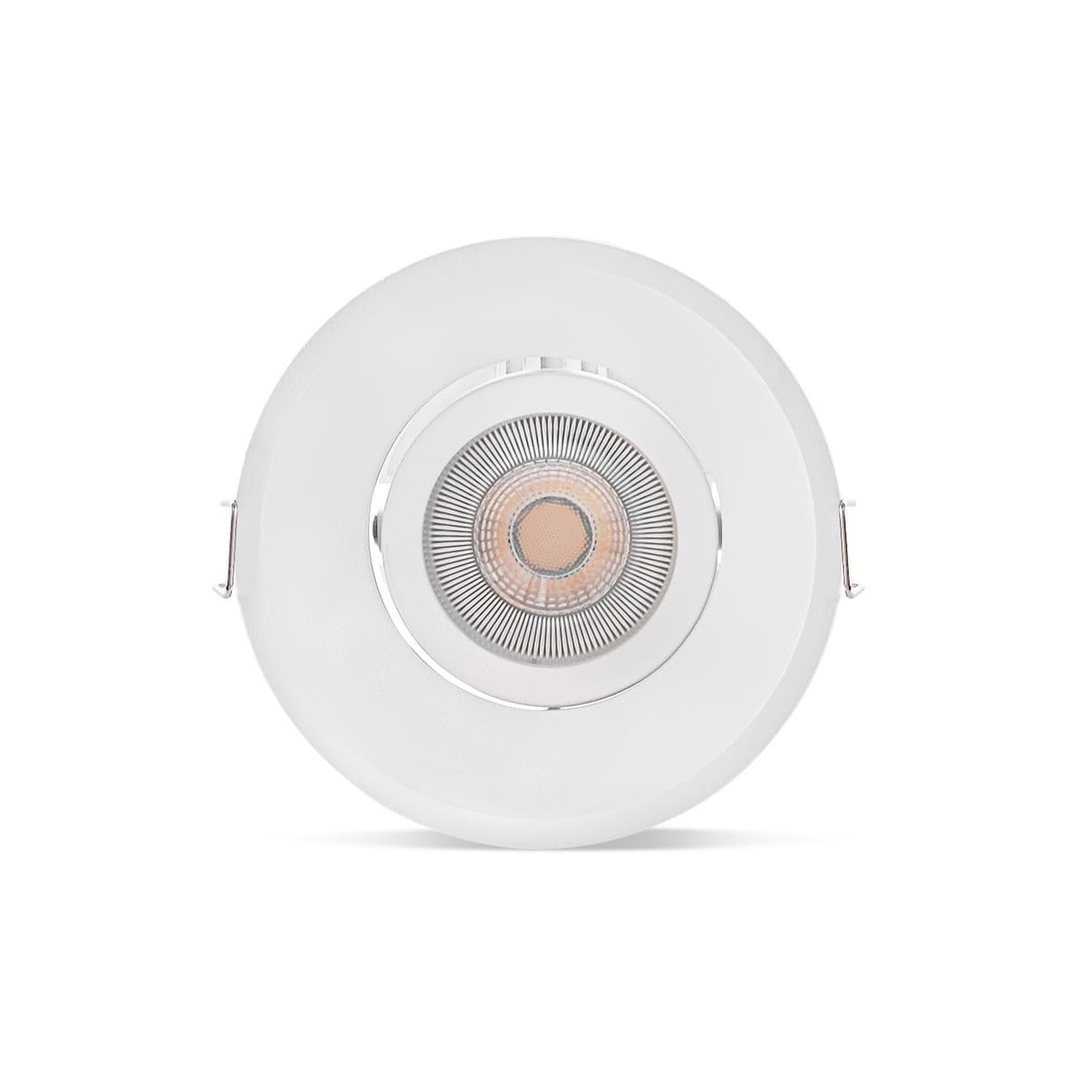 Podean GU10 Dish Tilt Frame Only Recessed Cut Out 94mm Downlight in White-img-1