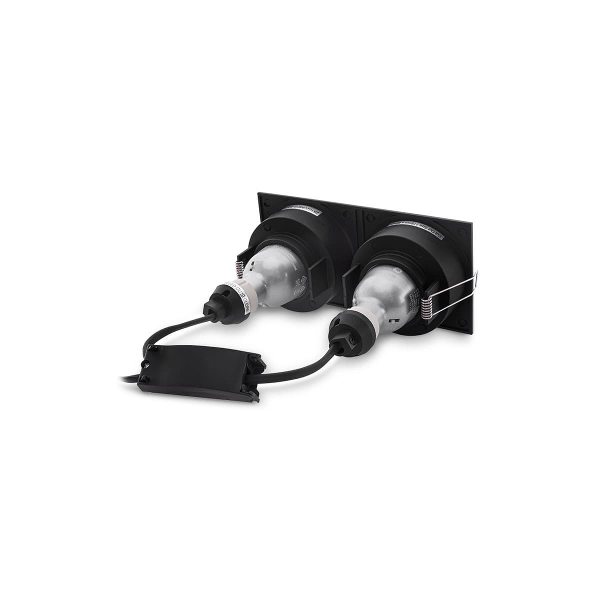 Podean 2 Light GU10 Dish Recessed 178mm X 85mm Cut Out Downlight in Black-img-3