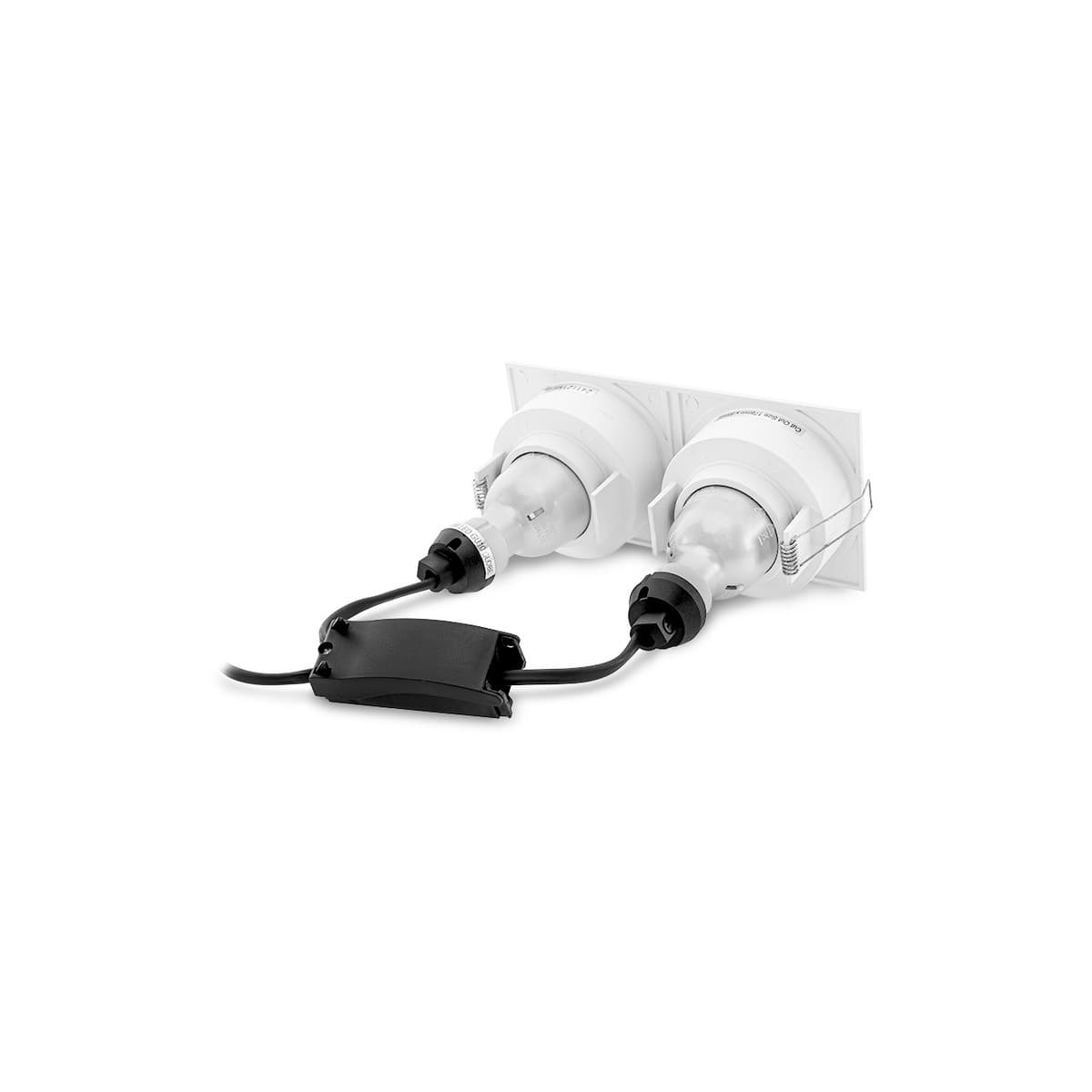 Podean 2 Light GU10 Dish Recessed 178mm X 85mm Cut Out Downlight in White-img-3